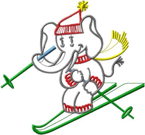 Slon na lyžích